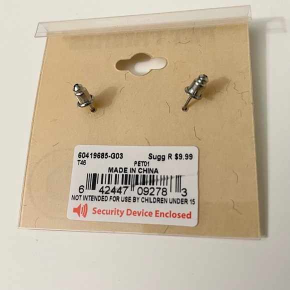 Silver Cat Earrings by Pet Friends - Picture 6 of 10